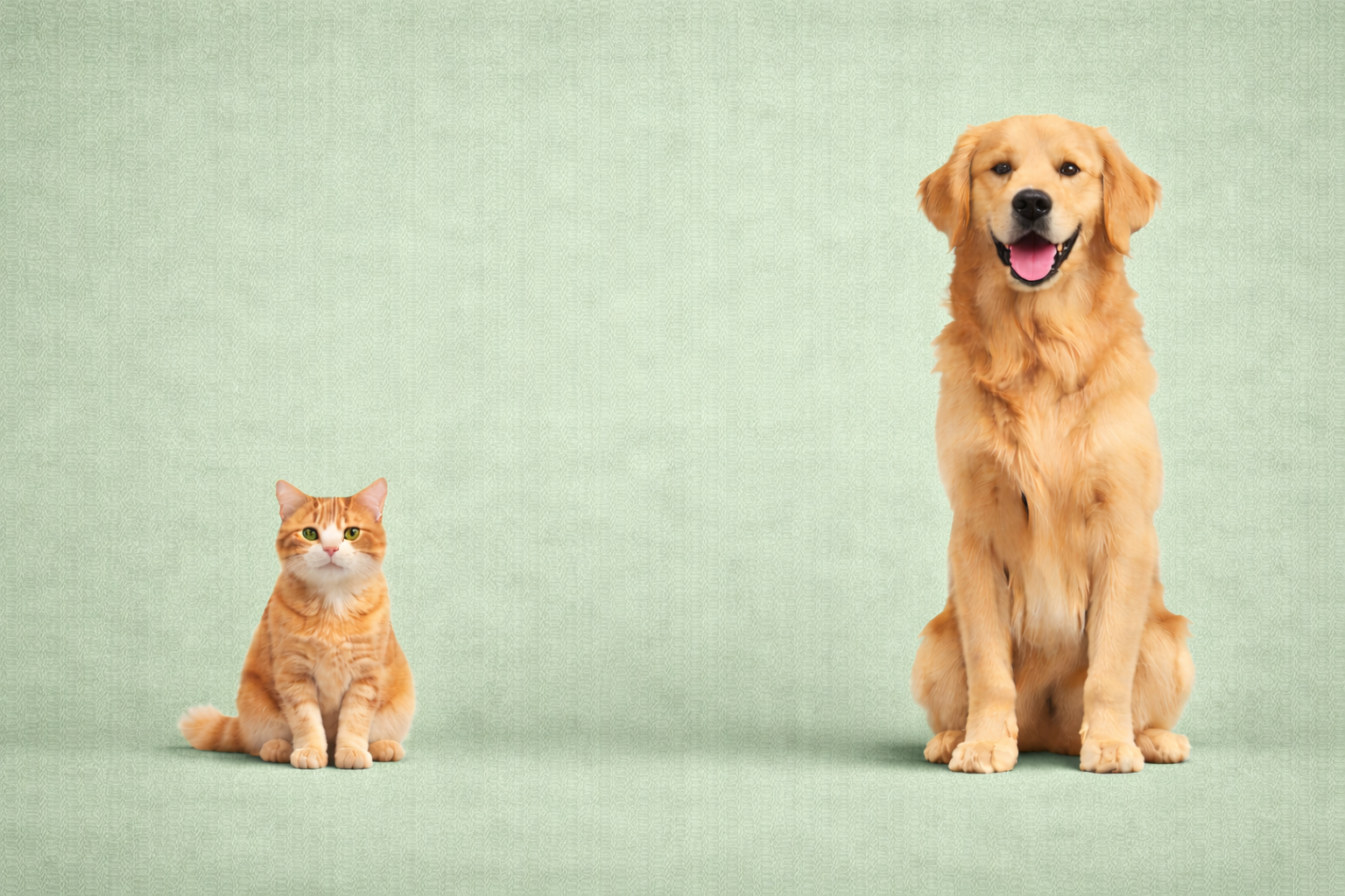 Cat and dog in harmony